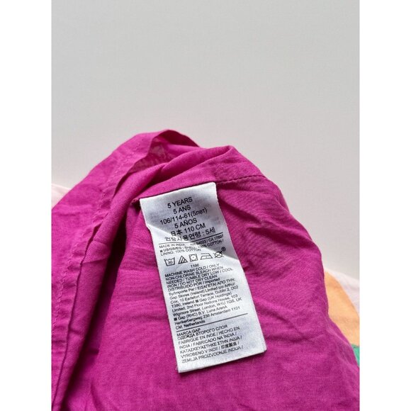 Girls' GAP Bright Floral Printed Cotton Poplin Tiered A-Line Dress, Size 5T - Picture 5 of 9